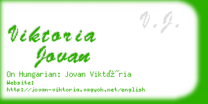 viktoria jovan business card